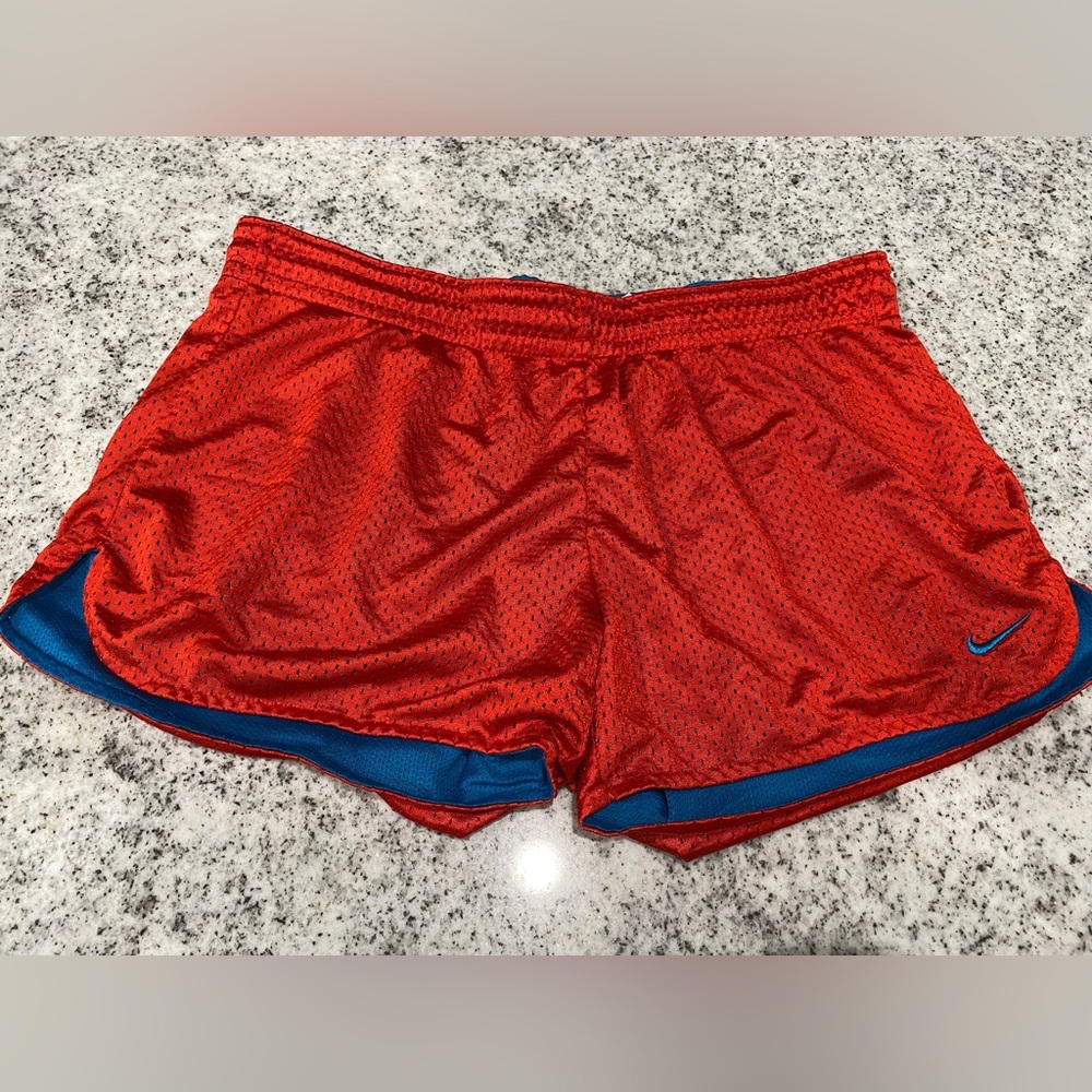 Nike Red and Blue Athletic Shorts